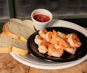Spicy boiled shrimp from the Gulf Coast, served with homemade cocktail sauce.